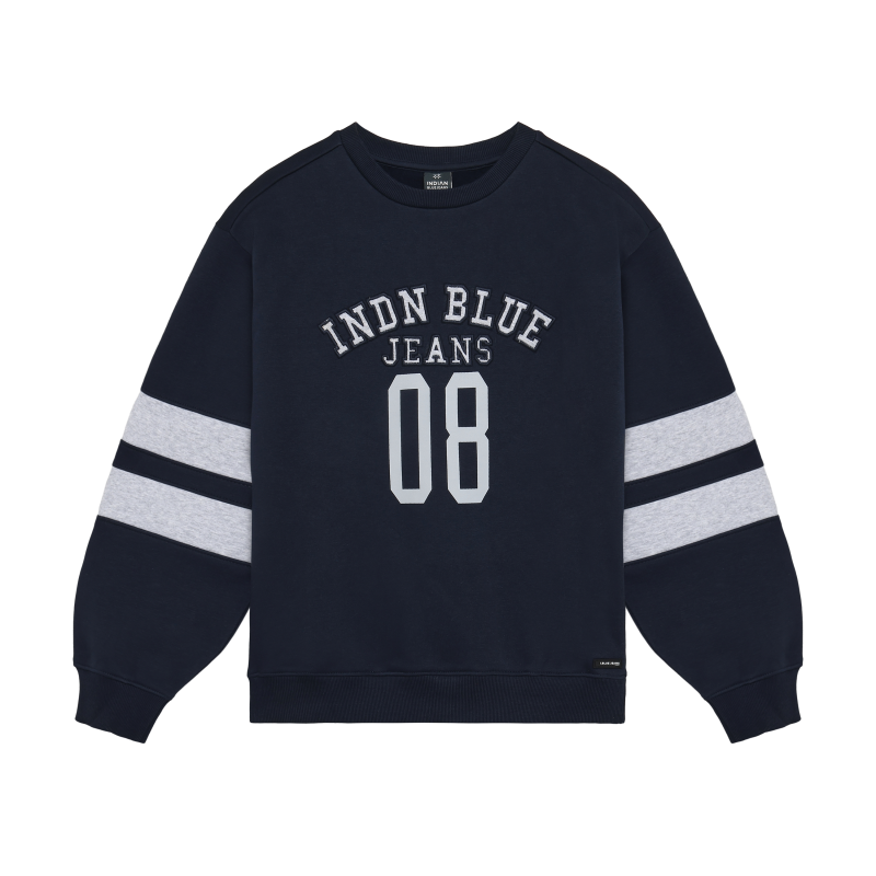 Indian Blue Jeans Loose Fit Sweat College Brush Deep Navy