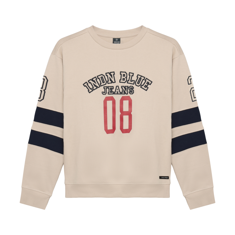 Indian Blue Jeans Loose Fit Sweat College INDN Pale Sand