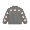 Daily Seven Bomber Jacket Heart Mid Grey Melange