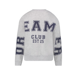 Geisha Sweat big backprint grey melange/navy