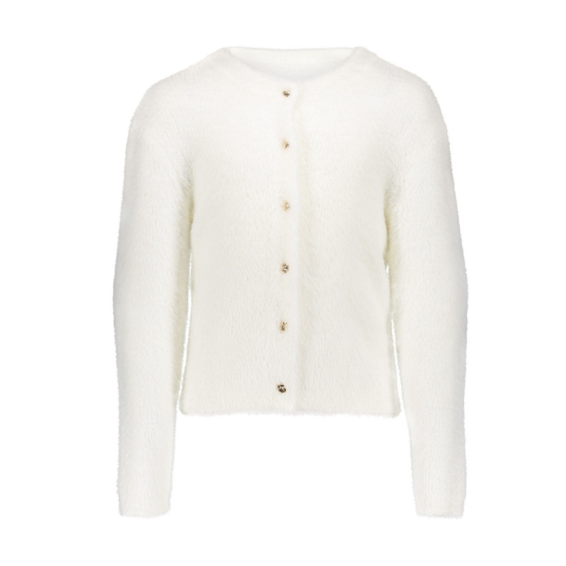 Geisha Hairy cadigan LS off-white