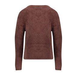 Geisha Hairy pullover LS brown