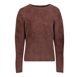 Geisha Hairy pullover LS brown