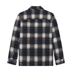 Indian Blue Jeans Shirt Jacket Zip Check Antra Ash