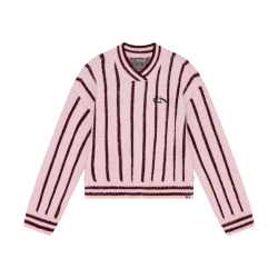 Indian Blue Jeans Knitwear Fuzzy Stripe Flushing Pink