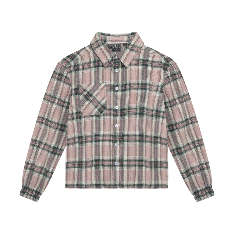 Indian Blue Jeans Shirt Check  Flushing Pink