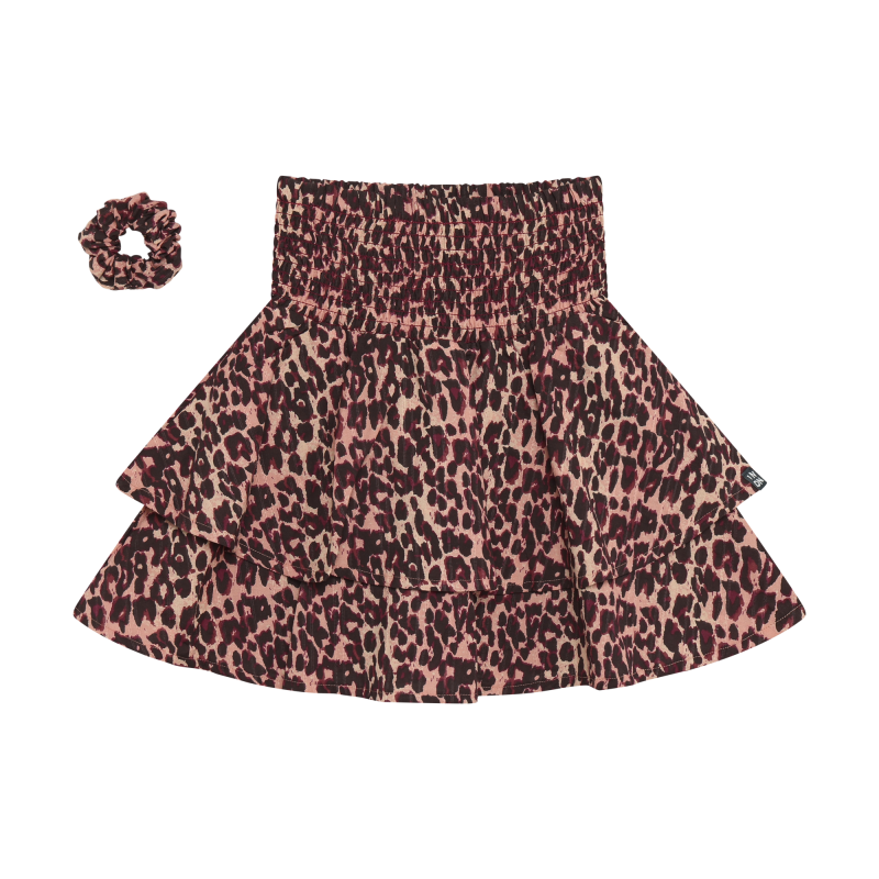 Indian Blue Jeans Skirt Leopard Fig