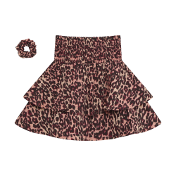 Indian Blue Jeans Skirt Leopard Fig