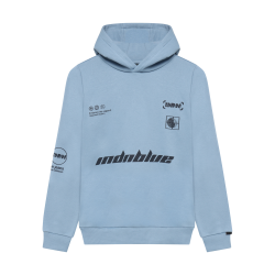 Indian Blue Jeans Hoodie Indian Blue Brushed  Mid Blue Ash