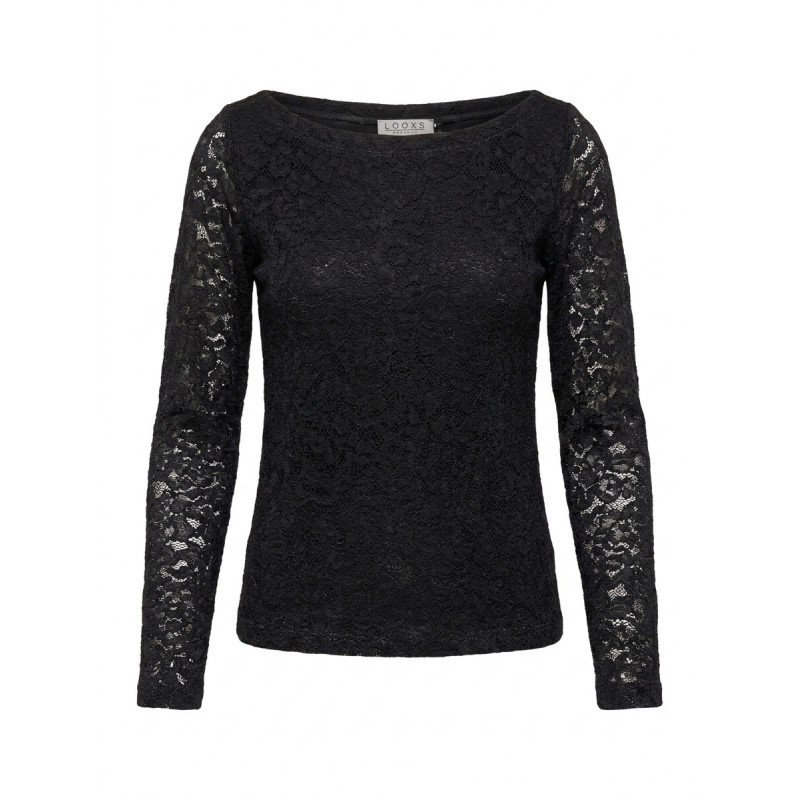 LOOXS 10sixteen Lace Tee Graphite