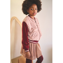 NoNo Darling Furry Indoorjacket with zipper Sand Blush
