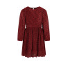 NoNo Mamai Autumn Flower Plissee Dress Bordeaux