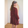 NoNo Mamai Autumn Flower Plissee Dress Bordeaux