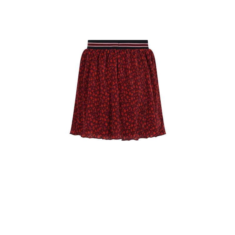 NoNo Nima Autumn Flower Plissee Skirt Bordeaux