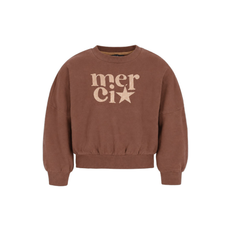 Like Flo Danee Flo girls oversized weat Choco