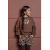 Like Flo Danee Flo girls oversized weat Choco