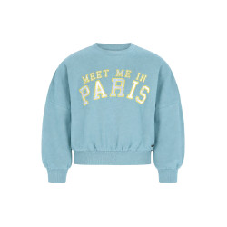 Like Flo Danee Flo girls oversized weater D. aqua
