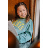 Like Flo Danee Flo girls oversized weater D. aqua