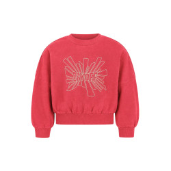 Like Flo Danee Flo girls oversized weater Red