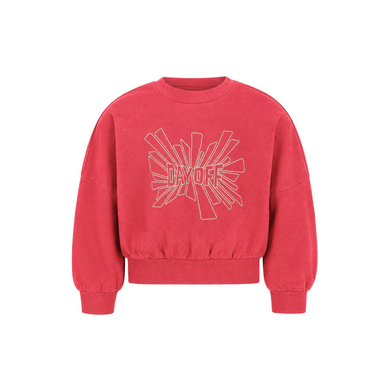 Like Flo Danee Flo girls oversized weater Red