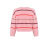 NoNo Keson Fluffy Soft Knitted Striped Sweater Peaches 'N Cream