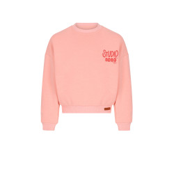 NoNo Konono Soft Furry Sweat Out of Office print Peaches 'N Cream