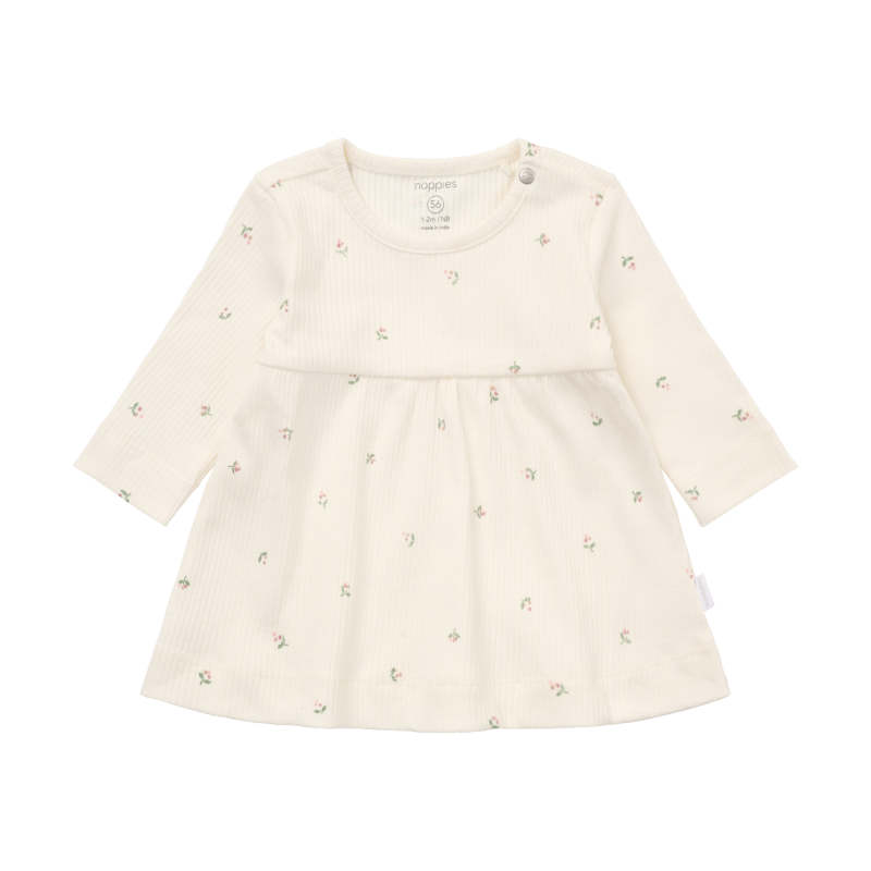 Noppies Dress LS AOP Egret