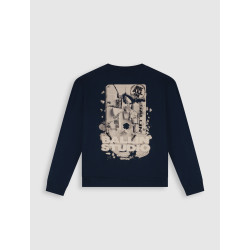 Ballin Junior Exploding Cassette Tape Crewneck Navy