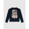 Ballin Junior Exploding Cassette Tape Crewneck Navy