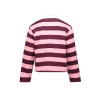 Geisha Sweat striped with collar burgundy/pink