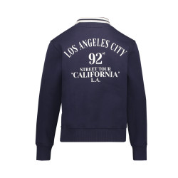 Geisha Sweat rib collar & backprint navy