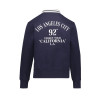 Geisha Sweat rib collar & backprint navy