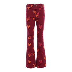 LOOXS Little jacquard flare pants Festive Flower
