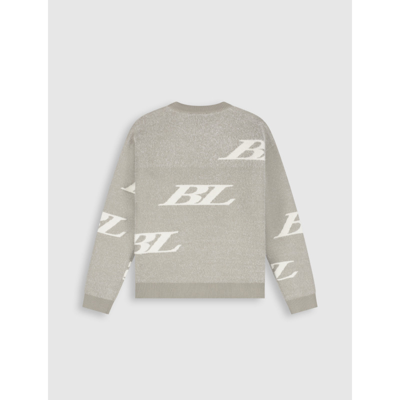Ballin Junior Multi-Monogram Crewneck Knit Taupe