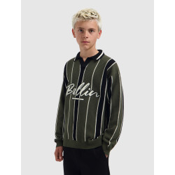 Ballin Junior Script Logo Crewneck Knit Olive